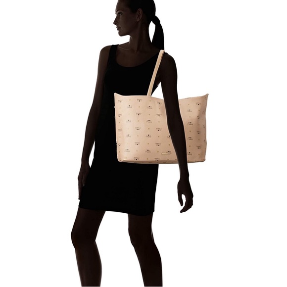 NWT Rampage Wing Logo Shoulder Bag Tote Purse Carryall Roomy Almond - Picture 3 of 14